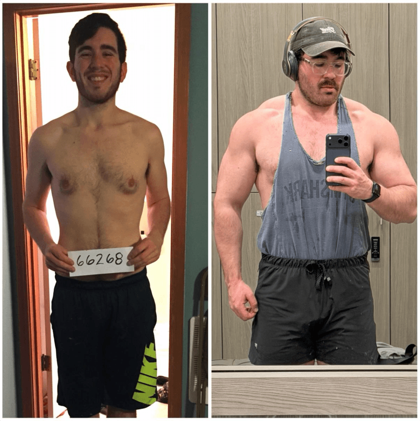 Muscle gain transformation