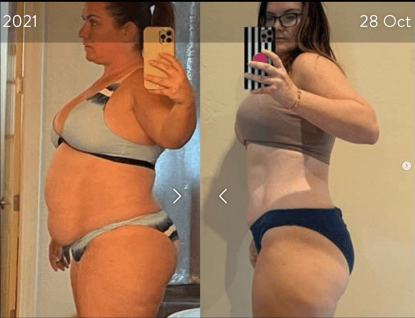 Weight loss transformation 2021 to present